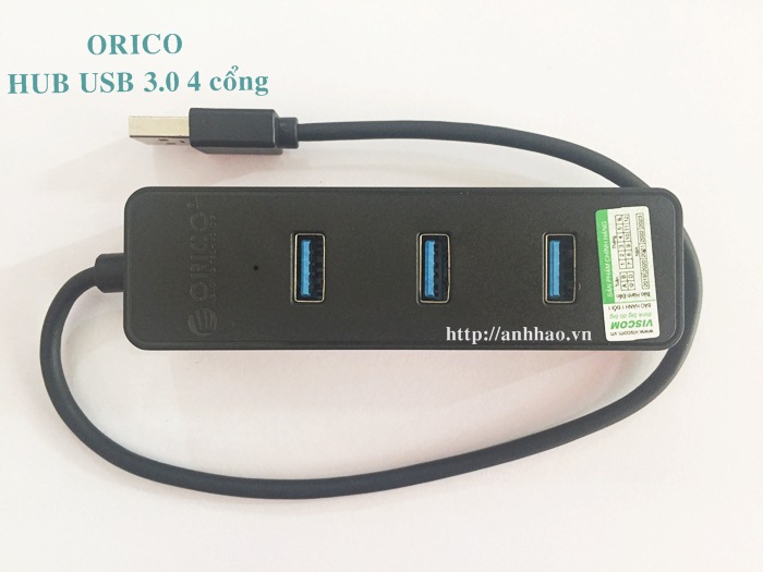 Hub chia cổng 4 cổng USB 3.0 Orico W5pH4-u3 chính hãng